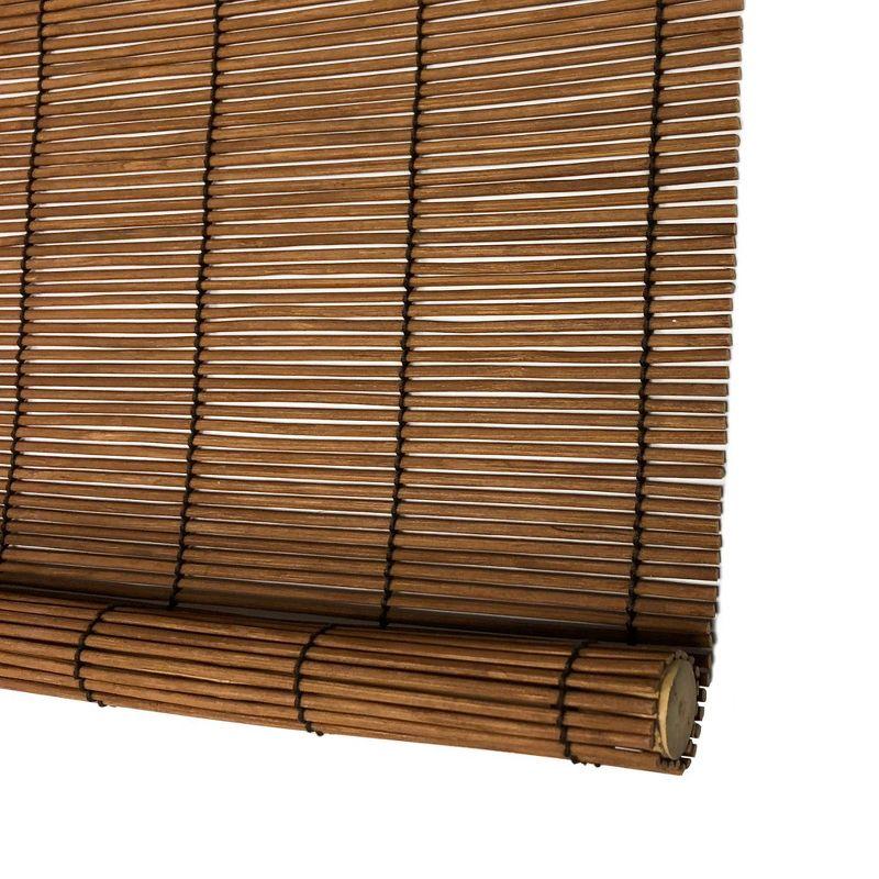 36" x 72" Outdoor Imperial Matchstick Rayon from Bamboo Cord-Free Natural Rollup Blinds Fruitwood - Radiance: Light Filtering, Spot Clean