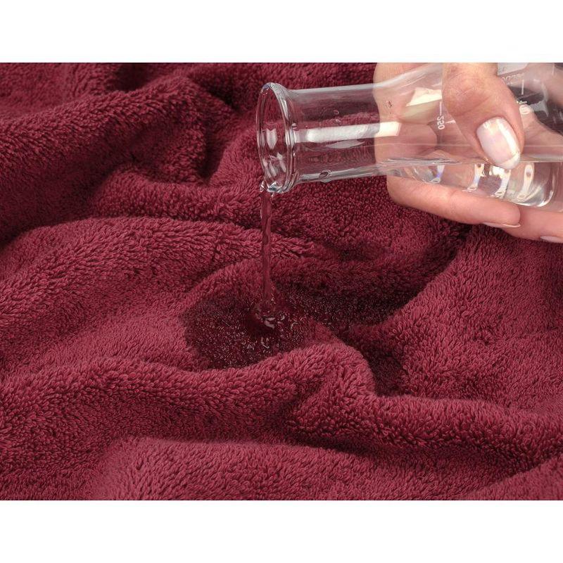 American Soft Linen 6 Piece Towel Set, 100% Cotton Bath Towels for Bathroom, Bordeaux Red