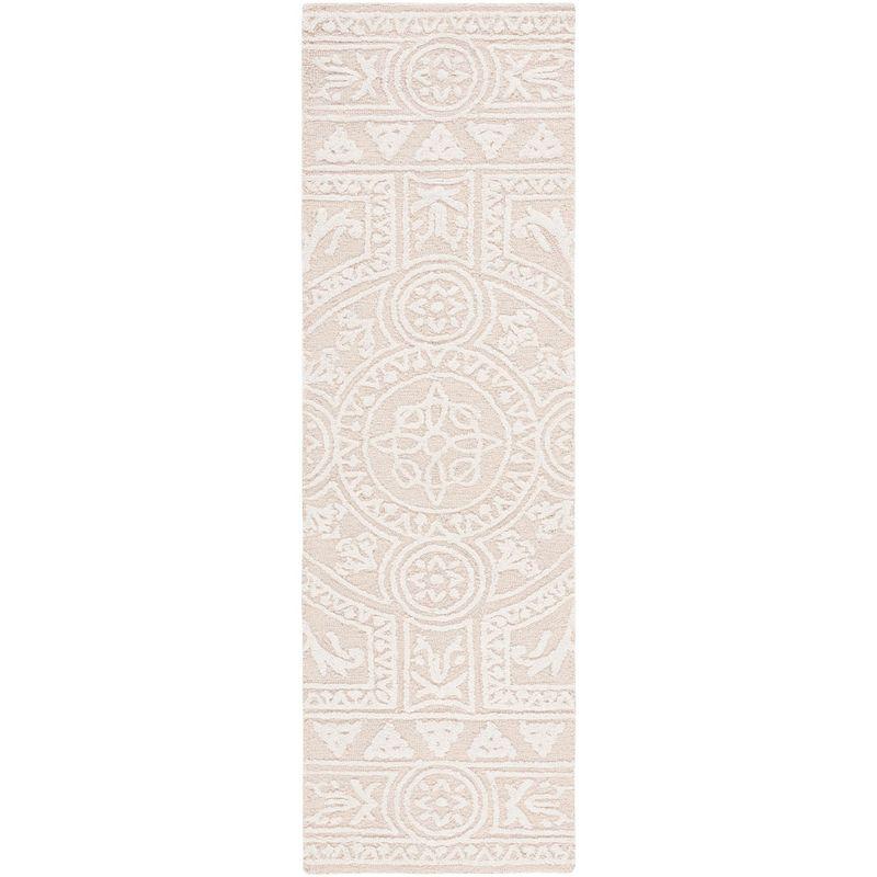 Blossom BLM109 Hand Tufted Indoor Runner Rug - Light Grey/Ivory - 2'3"x8' - Safavieh