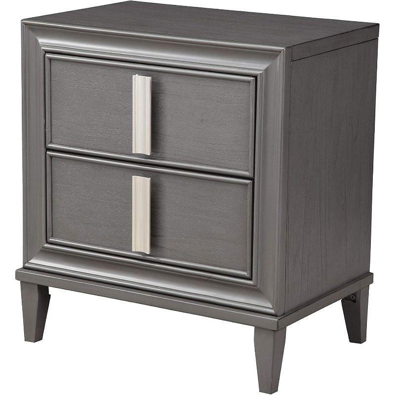 Alpine Furniture Lorraine Nightstand, Grey