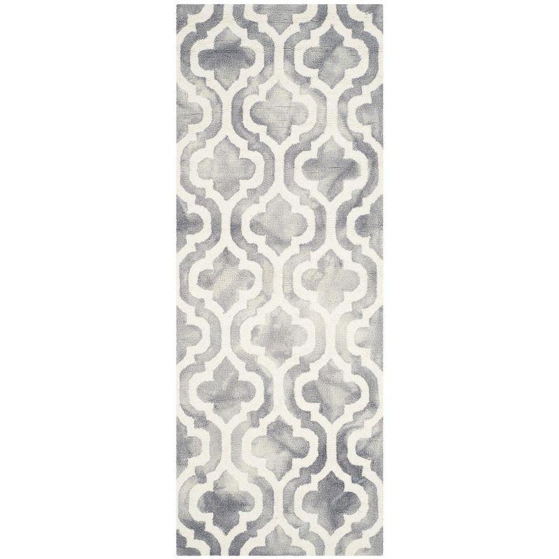 Dip Dye DDY537 Hand Tufted Indoor Runner - Grey/Ivory - 2'3"x12' - Safavieh