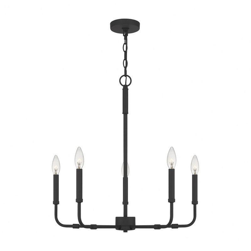 Quoizel Lighting Abner 5 - Light Chandelier in  Matte Black