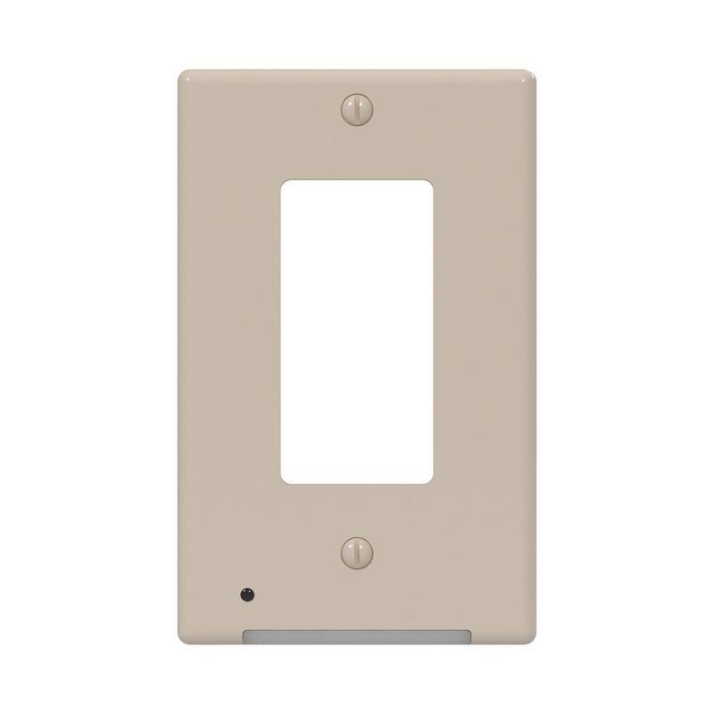 Almond Plastic Rocker Nightlight Wall Plate with LED