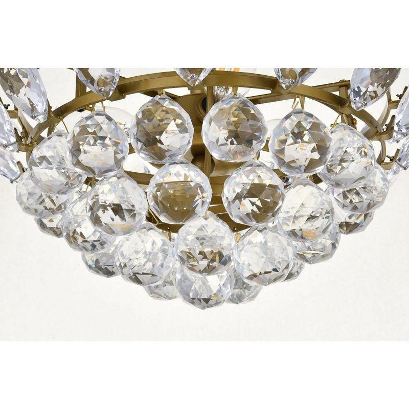 Elegant Lighting Emilia 14 inch flush mount in brass