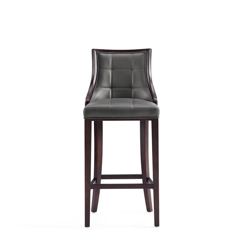 Fifth Avenue Upholstered Beech Wood Faux Leather Barstool - Manhattan Comfort