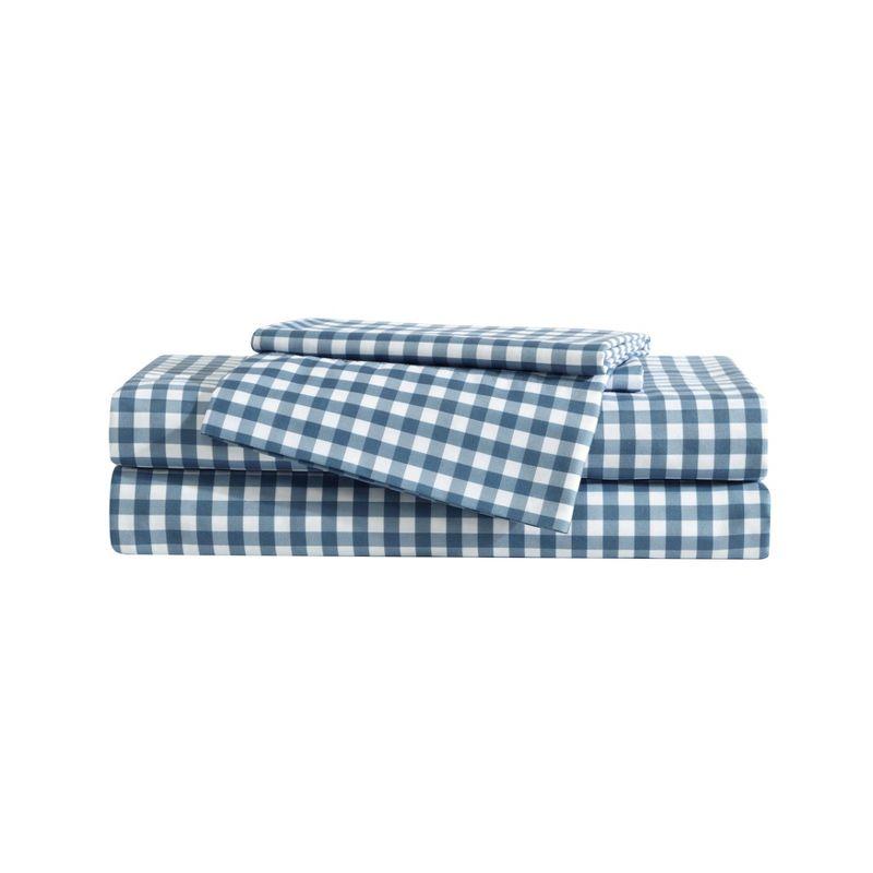 Eddie Bauer Preston Check Blue Twin Xl Sheet Set