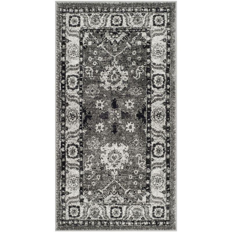 Vintage Hamadan VTH214 Power Loomed Indoor Accent Rug - Grey/Black - 2'7"x5' - Safavieh