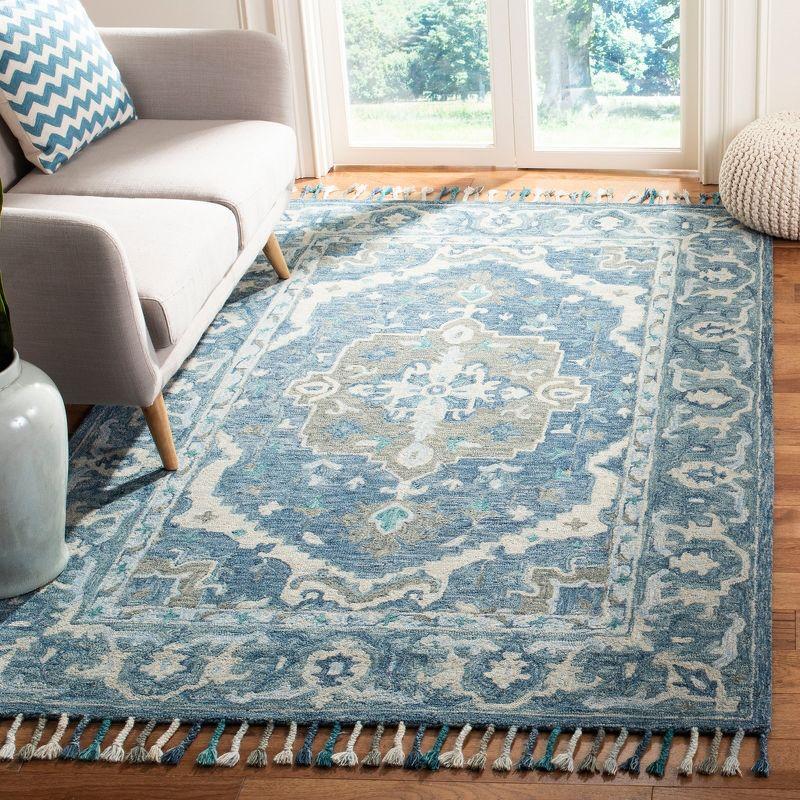Aspen APN230 Hand Tufted Indoor Accent Rug - Dark Blue/Grey - 3'x5' - Safavieh