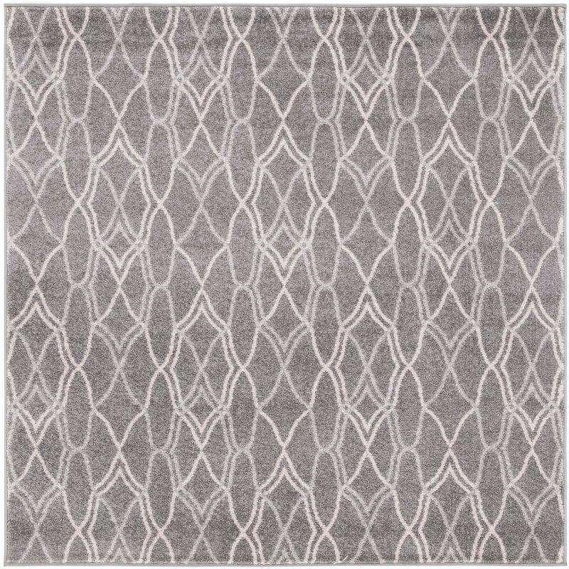 Amherst AMT414 Power Loomed Indoor Area Rug - Ivory/Grey - 5'x5' - Safavieh