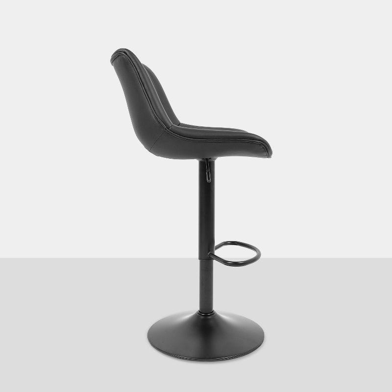 Vatros Adjustable Swivel Counter Stools with Back, Bar Stools Set of 4, Black