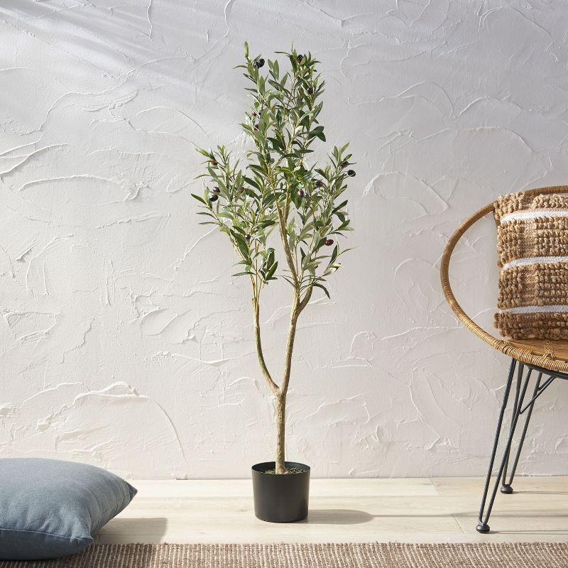 GDFStudio Atoka Artificial Olive Tree, Green