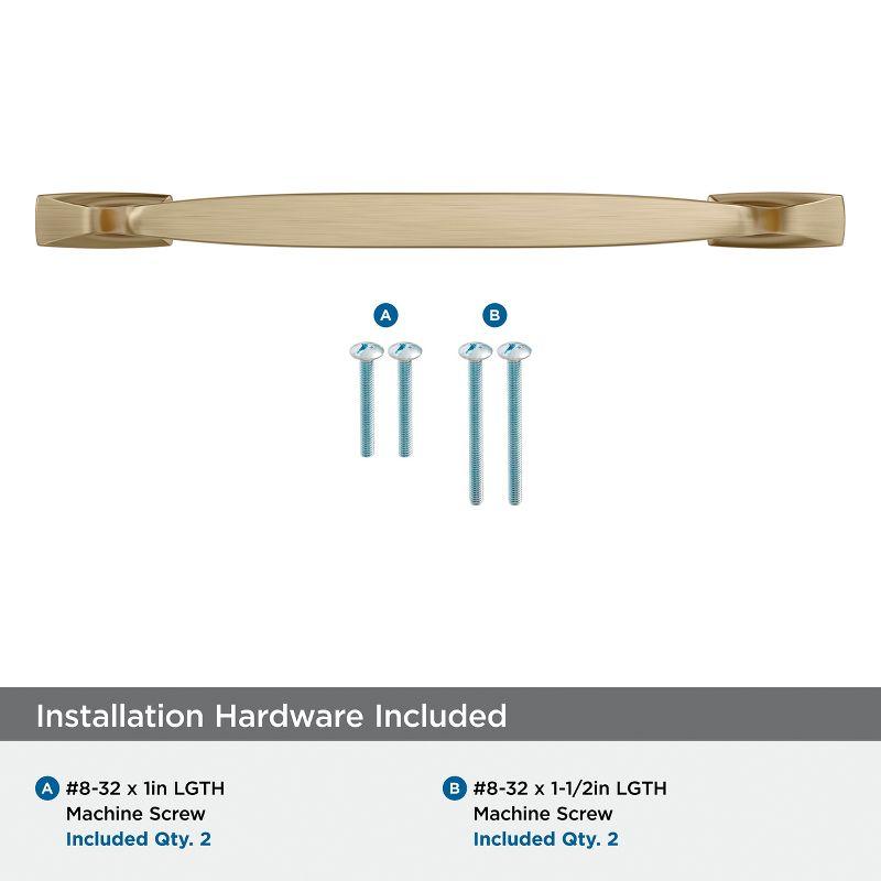 Amerock Highland Ridge 7-9/16 inch (192mm) Center-to-Center Golden Champagne Cabinet Pull