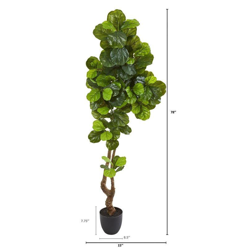 Nearly Natural 78-in Fiddle Leaf Artificial Tree (Real Touch)