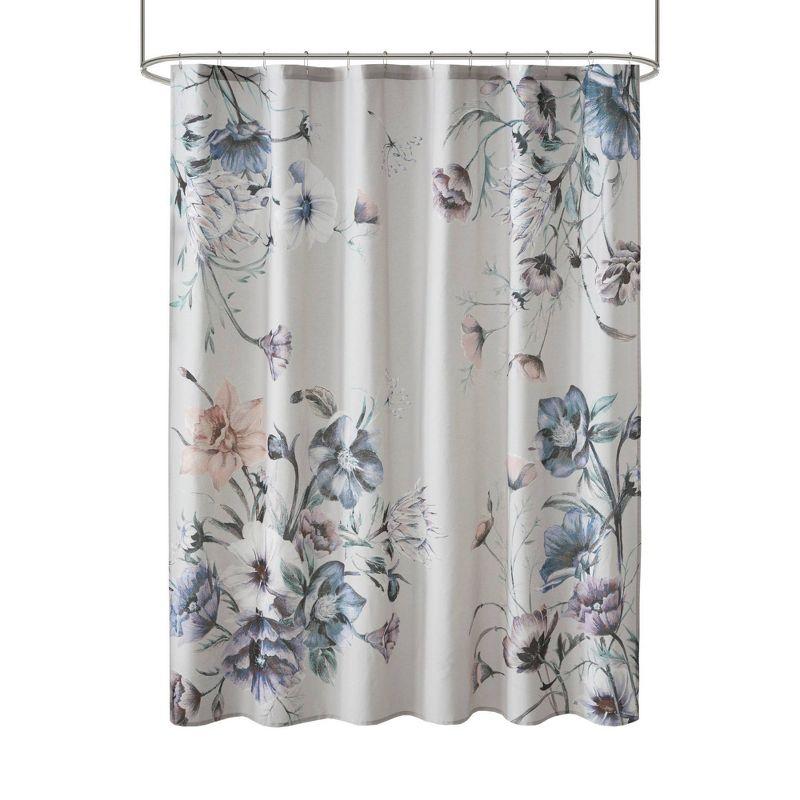 Cassandra Printed Cotton Shower Curtain