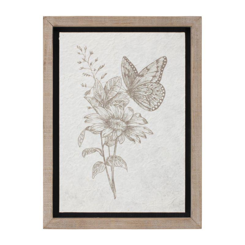 Melrose Framed Floral Insect Print (Set of 3)