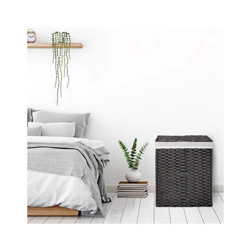 Handwoven Rectangle Laundry Hamper