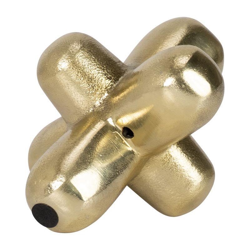 Sagebrook Home 8" Metal Geometric Orb in Gold - Aluminum Abstract Home Decor Ornament For Table, Shelf, Mantle Decor - Creative Gift Idea