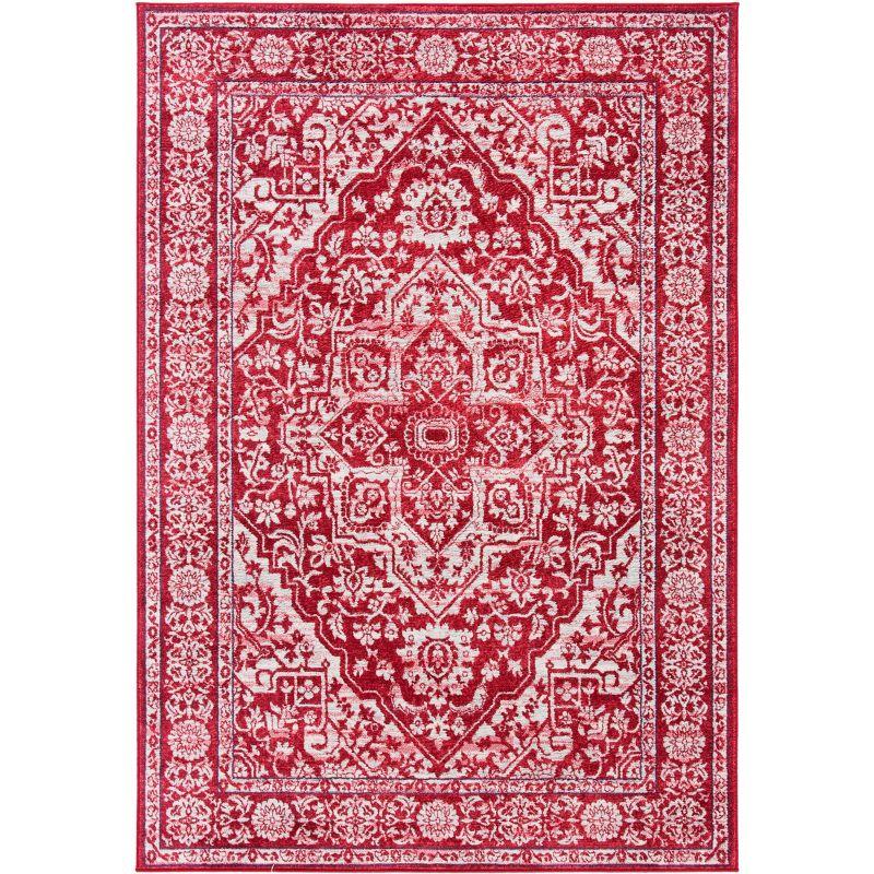 Brentwood BNT832 Power Loomed Indoor Accent Rug - Red/Ivory - 3'x5' - Safavieh