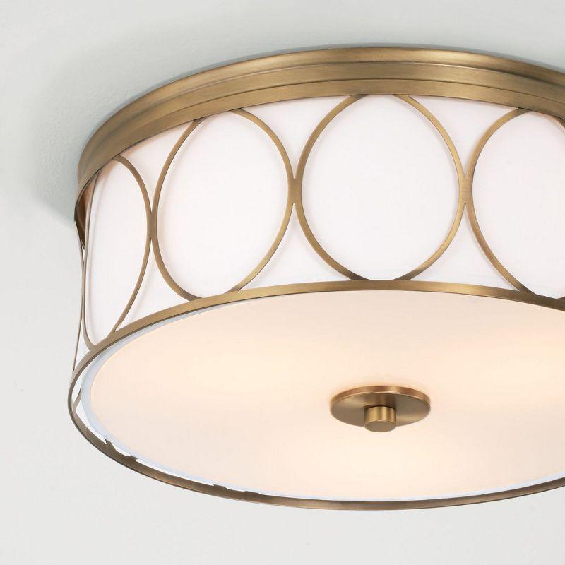 Capital Lighting Rylann 3 - Light Flush Mount in  Aged Brass