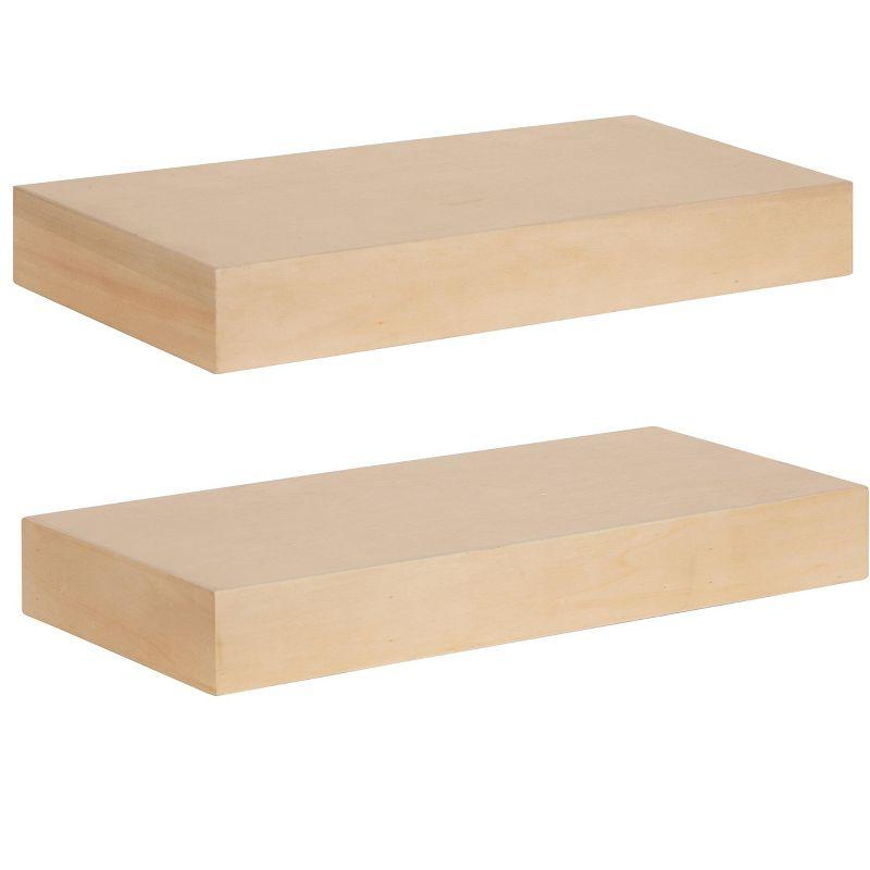 Kate and Laurel Havlock Wood Shelf Set