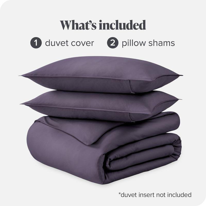 400 Thread Count Organic Cotton Sateen Duvet Cover and Sham Set by Bare Home