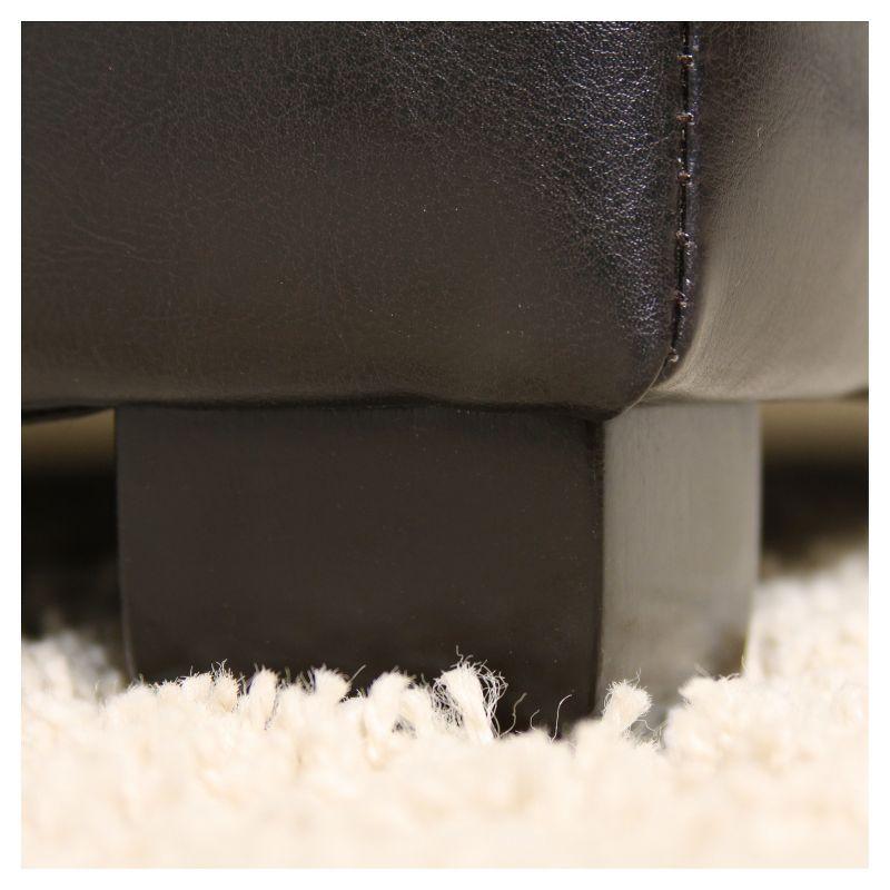 Christopher Knight Home Canyons Bonded Leather Storage Ottoman Dark Brown: Upholstered Bench, Hardwood Frame