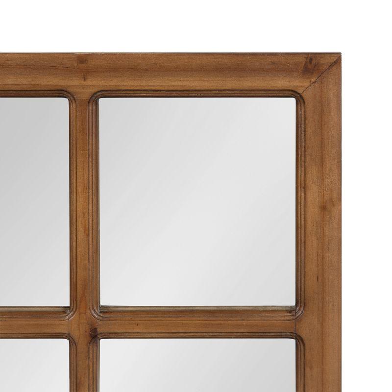 Kate and Laurel Jackson Square Wood Functional Mirror, 24x18, Brown