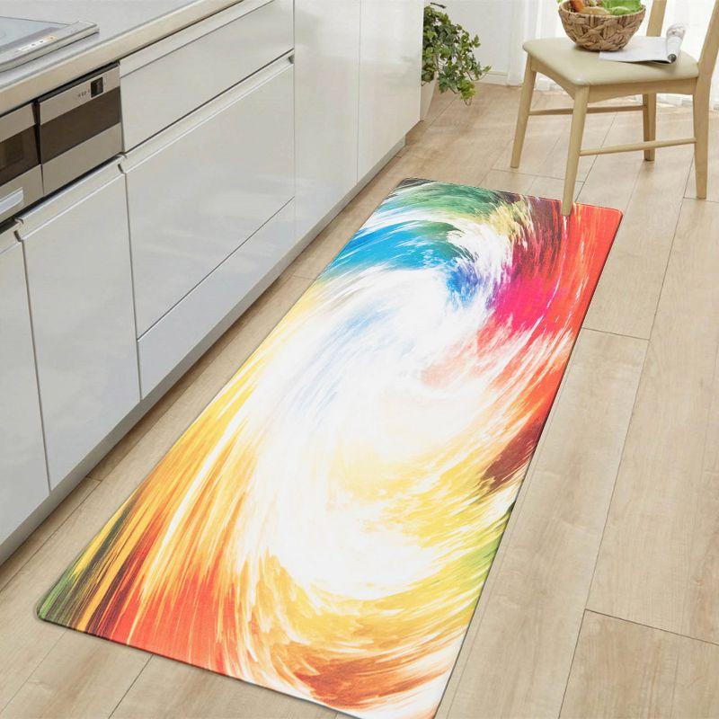 World Rug Gallery Contemporary Waves Anti-Fatigue Standing Mat - Multi 18"x47"
