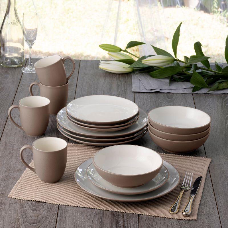 Noritake Colorwave Clay 16-Piece Coupe Dinnerware Set, Service for 4