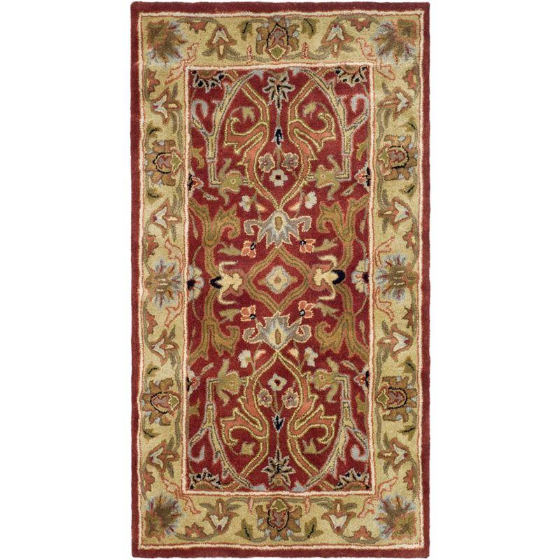 Heritage Red and Gold Hand-Tufted Wool Area Rug 3'x5'