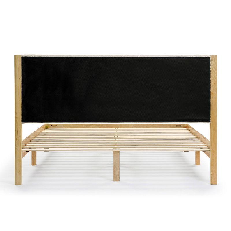 HOMES: Inside + Out Queen Belna Platform Bed with Boucle Upholstery Natural