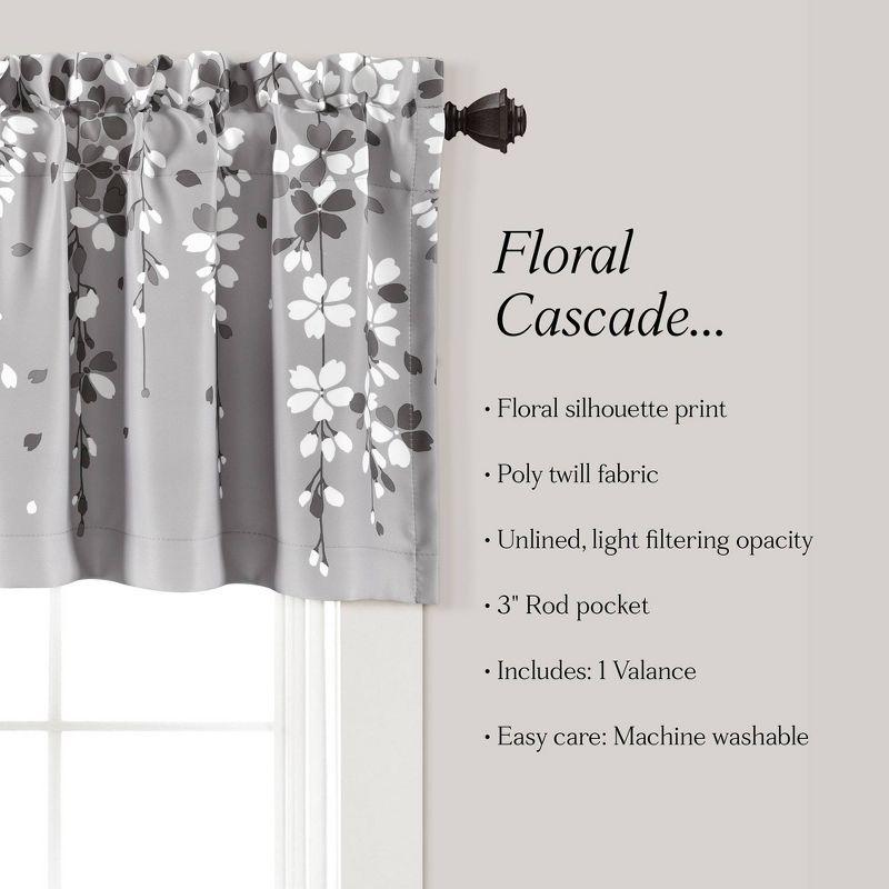 Lush Decor Floral Tailored 52'' W Window Valance