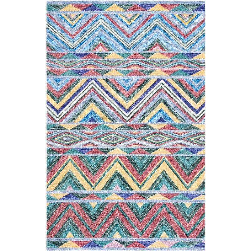 Metro MET251 Hand Tufted Area Rug - Red/Blue - 5'x8' - Safavieh..