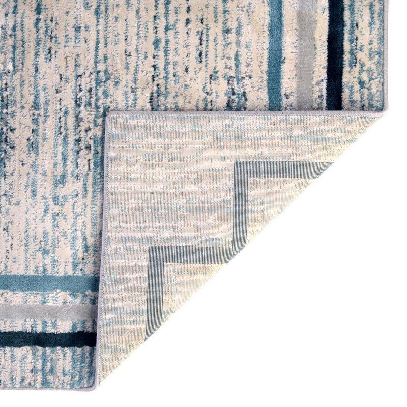 Unique Loom Oasis Collection Area Rug - Fountain (2'  x 3' Rectangle Blue/Ivory)
