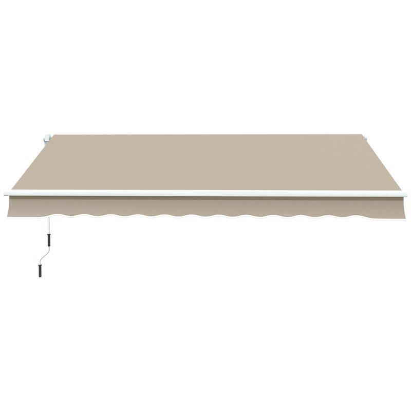 Outsunny 156'' W x 3'' D Retractable Patio Awning