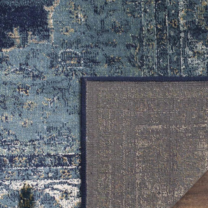 Vintage VTG122 Power Loomed Indoor Area Rug - Navy - 6'7"x9'2" - Safavieh.