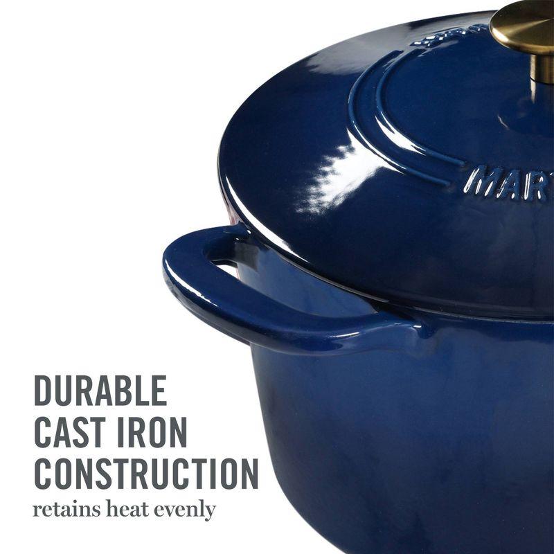 Martha Stewart Gatwick 7 qt. Cast Iron Round Dutch Oven with Lid