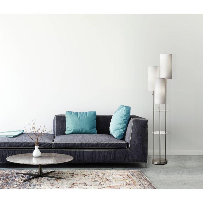 68" Trio Floor Lamp Silver - Adesso