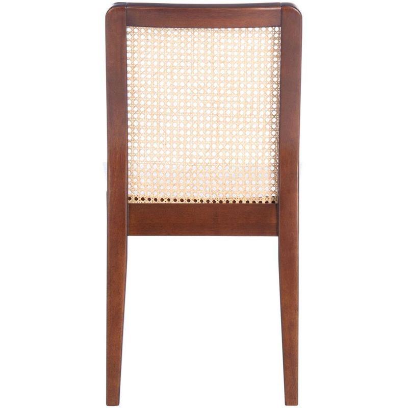 Benicio Coastal Dark Brown Rattan Dining Chair Set