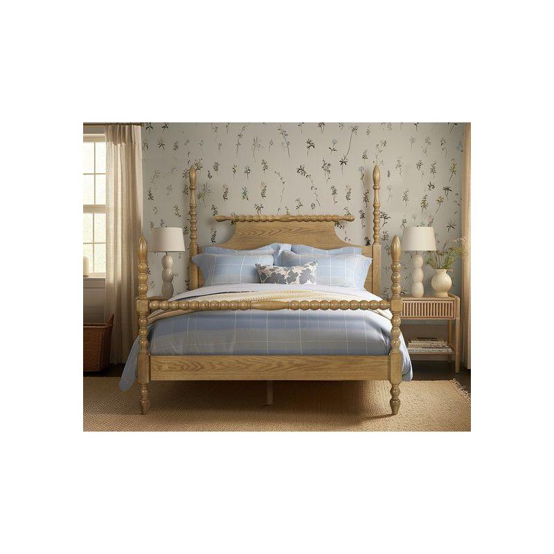 Beckett Solid Wood Low-Profile Bed Frame with Spindle Design