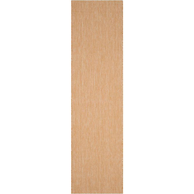 Courtyard CY8022 Power Loomed Indoor and Outdoor Runner Rug - Natural/Cream - 2'3"x14' - Safavieh