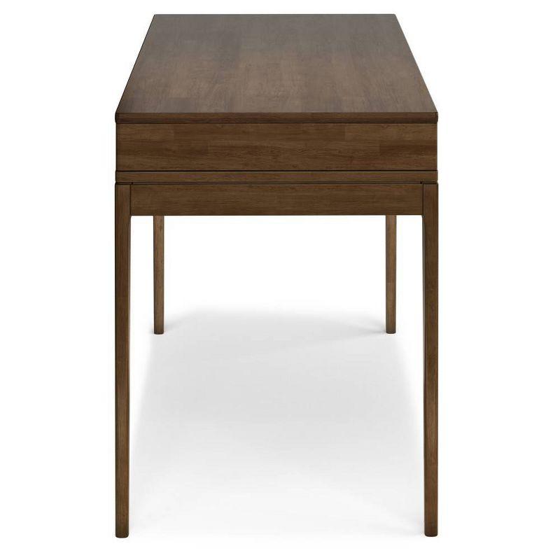 Simpli Home Harper Solid Wood Desk, Contemporary Style with Keyboard Tray and Storage