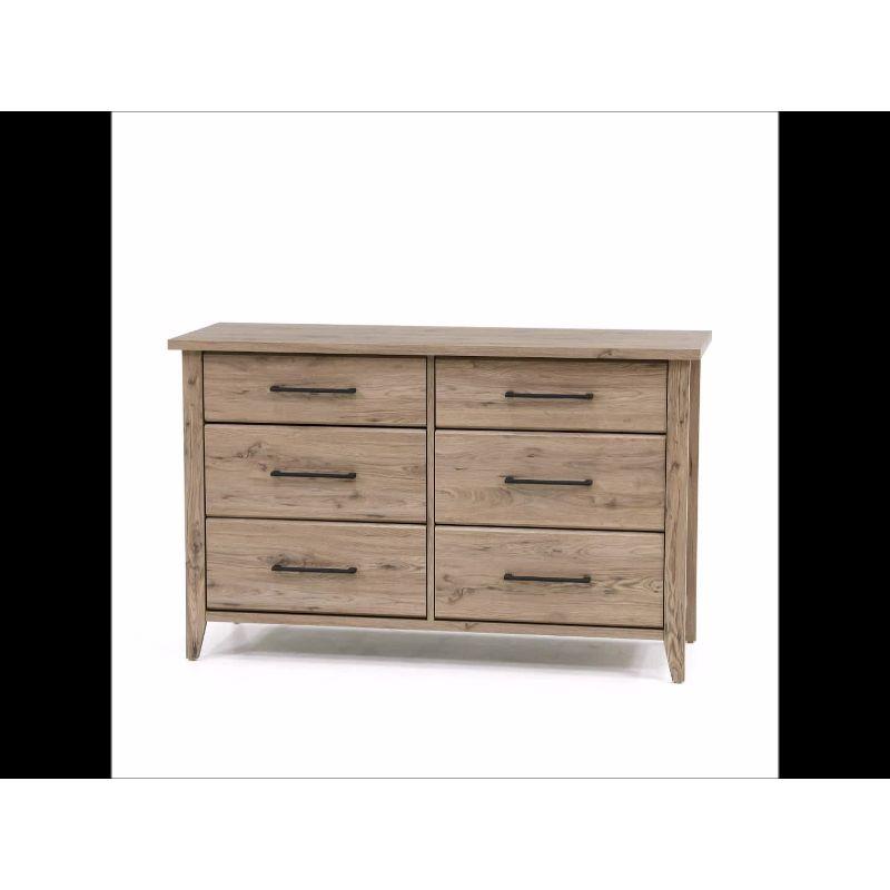 Laurel Oak Double Dresser with Extra Deep Horizontal Drawers