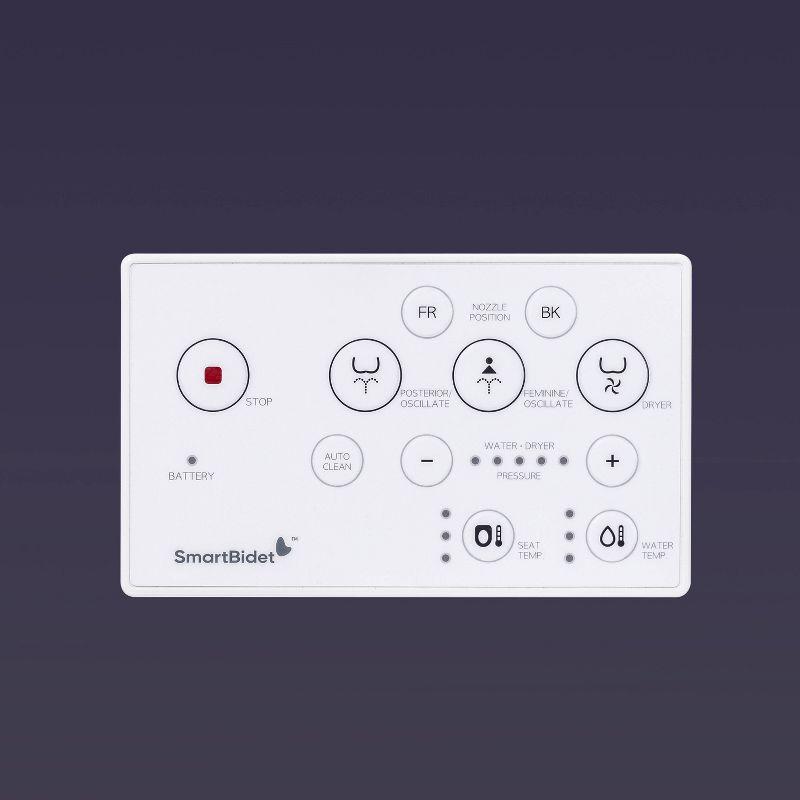 SB-2400ER Electric Bidet Toilet Seat for French Curve and Elongated Toilets White - SmartBidet: Heated, Polypropylene with Warmer Function
