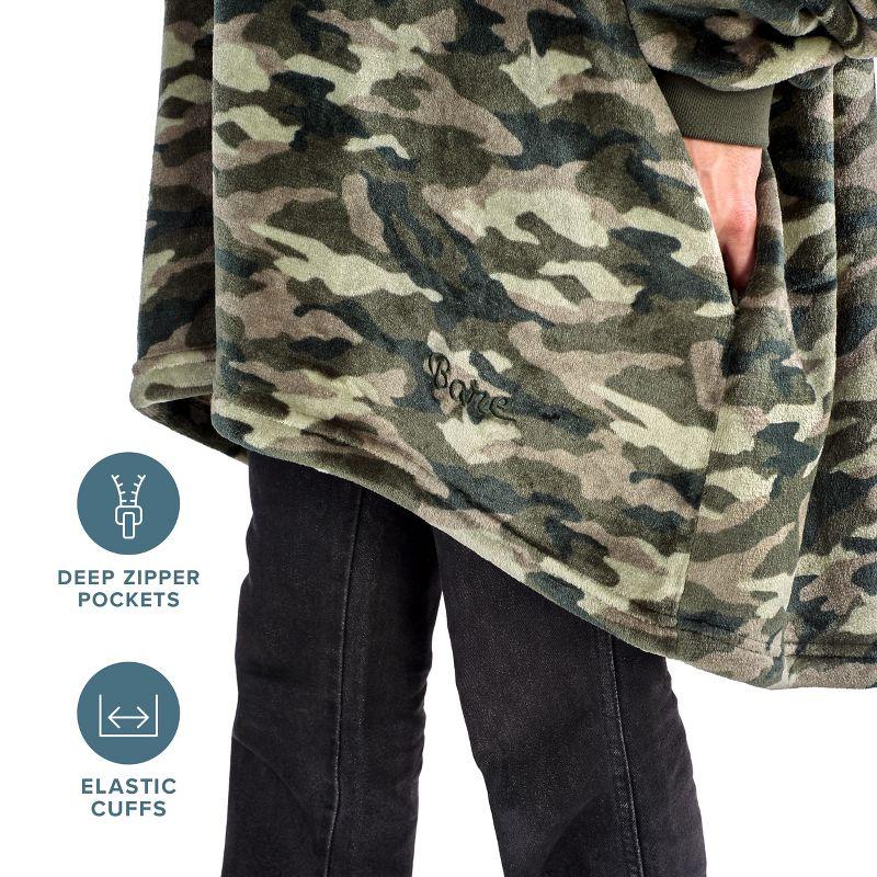 Adult Bare Homey B-Chill Microplush Wearable Blanket, Camo - Green