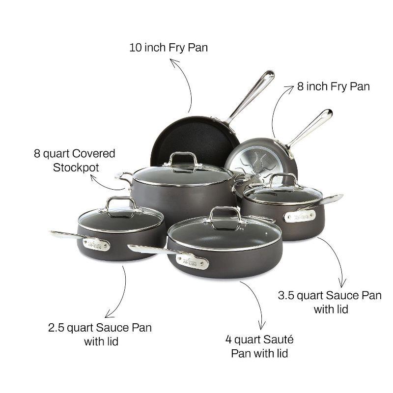 All-Clad ® HA1 Hard-Anodized Non-Stick 10-Piece Cookware Set