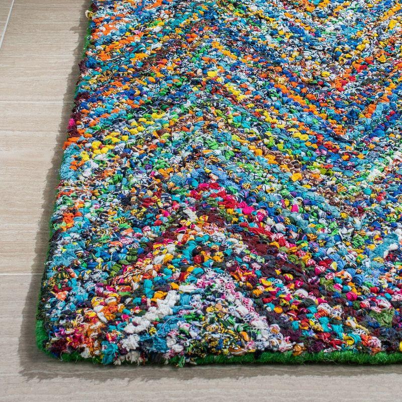Nantucket NAN141 Hand Tufted Indoor Area Rug - Blue/Multi - 4'x4' - Safavieh.