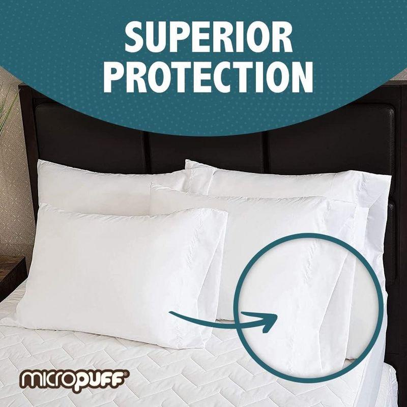 Micropuff 100% Microfiber Pillow Case – White (2 pack)