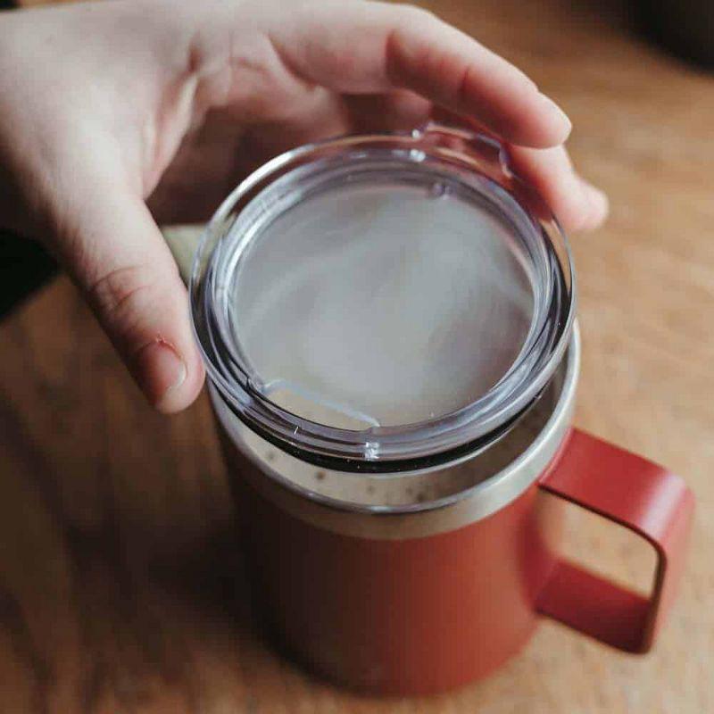 GROSCHE Everest Double Wall Insulated Travel Mug with Spill Proof Lid, Red, 14 fl 0z Capacity