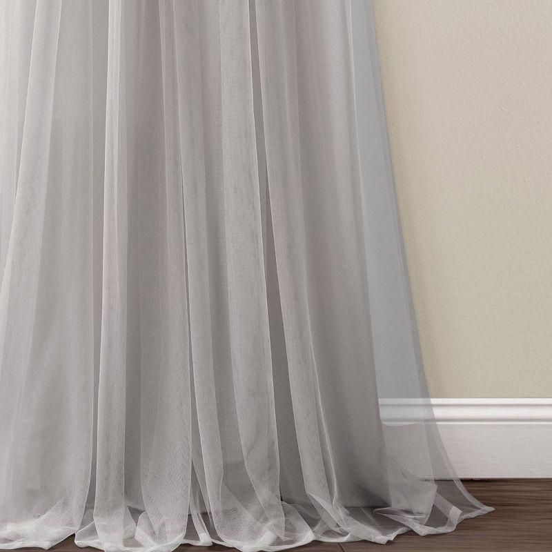 Polyester Semi Sheer Curtain Pair